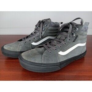 Vans Filmore Hi Van Sherpa Suede Hi Top Shoes Youth Size 7 Pewter Gray EUC
